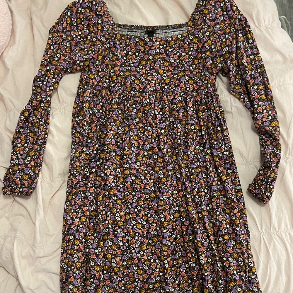Art Class Multicolor Floral Long Sleeve Dress